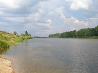 Река Унжа и речка Княжая.